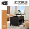 Lift Top Coffee Table with Storage Lower Shelf