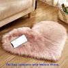 1pc Heart Shaped Area Rug, Plush Faux-Fur Carpet For Living Room & Bedroom, Home Decor Valentine's Day Decor 19.6in*23.6in/50cm*60cm