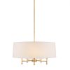 Presidio 5-Light White Drum Shade Chandelier