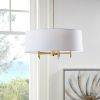 Presidio 5-Light White Drum Shade Chandelier