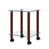 1-Piece Side Table ;  2-Tier Space End Table ; Modern Night Stand;  Sofa table;  Side Table with Storage Shelve