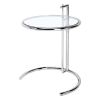 Temepered glass stainless steel small coffee table