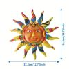 1pc, Creative Metal Sun Wall Decor, Metal Wall Art Decorative Pendant (13''), Celebration Decor