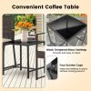 3 Pieces Modern Heavy Duty Patio Furniture Set with Coffee Table