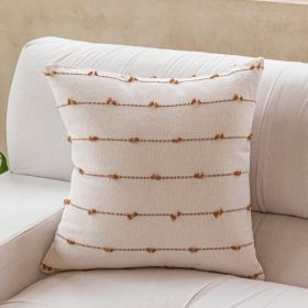 Home Fashion Simple Cotton Blype Sofa And Bed Cushions Pillow Cover (Option: Light Brown-45x 45cm Pillowcase Only)